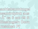 Weihnachtsbaumkugel Set  rosamintpink  aus Glas  Ø ca 6 cm 49 Stück  Glaskugeln