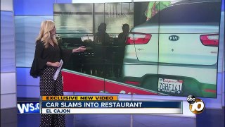 Surveillance video shows car slamming into restaurant-sRT9FcCxSO8