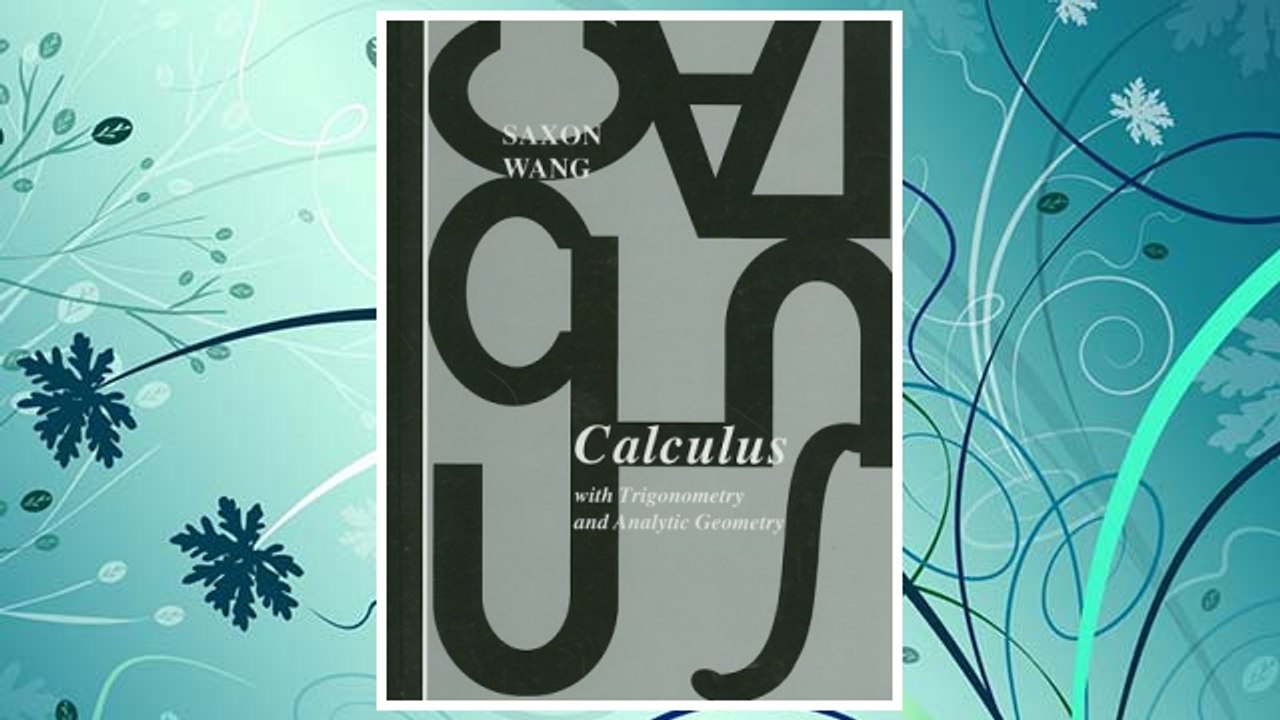 Download PDF Calculus With Trigonometry and Analytic Geometry FREE