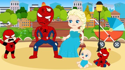 Frozen Elsa Spiderman Baby Drawing Graffiti Crying in Prison! Finger Family Song Nursery Rhymes
