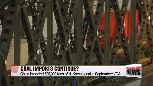 China imported 509,000 tons of N. Korean coal in September: VOA