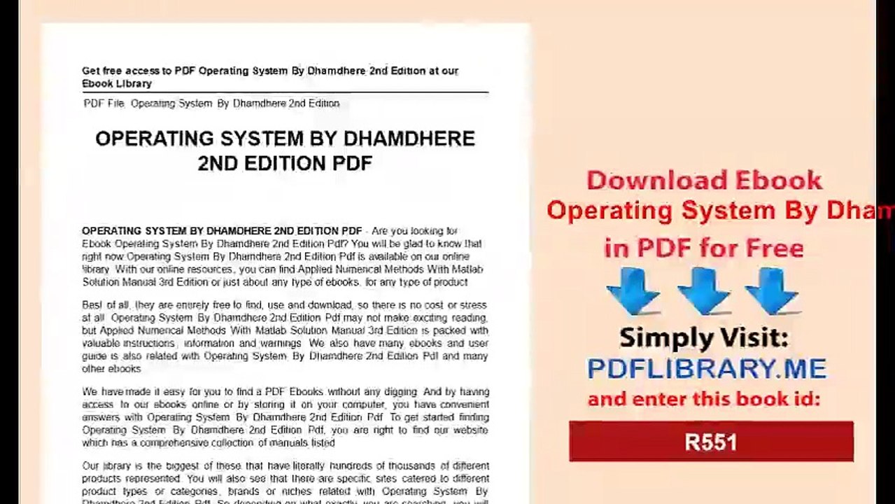Operating System By Dhamdhere 2nd Edition