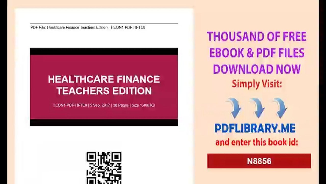 Healthcare Finance Teachers Edition