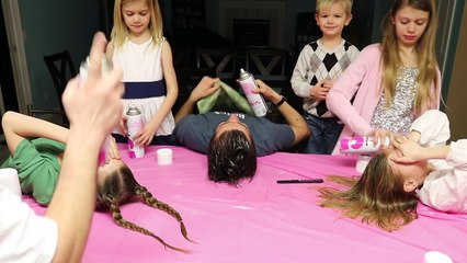 100 LAYERS OF HAIRSPRAY CHALLENGE!!! BRO VS SiStErS