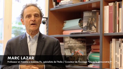 Marc Lazar présente l'ouvrage "Où va la démocratie?", disponible en librairie