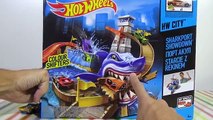 Хотвилс трасса порт акул с машинками меняют в воде цвет распаковка Hot Wheels Sharkpark unboxing