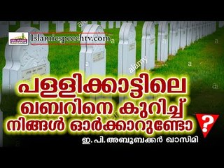 പള്ളിക്കാട്ടിലെ ഖബർ നമ്മളെ കാത്തിരിക്കുമ്പോൾ | ISLAMIC SPEECH IN MALAYALAM | E P ABUBACKER AL QASIMI