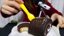 ASMR: chocolate roll cake 초코롤케익 & 초코파이 이팅사운드 & choco pie No Talking Eating Sounds Orange 오렌지 노토킹