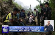18 excursionistas fueron rescatados de la ruinas “Maqui Machay” en Cotopaxi
