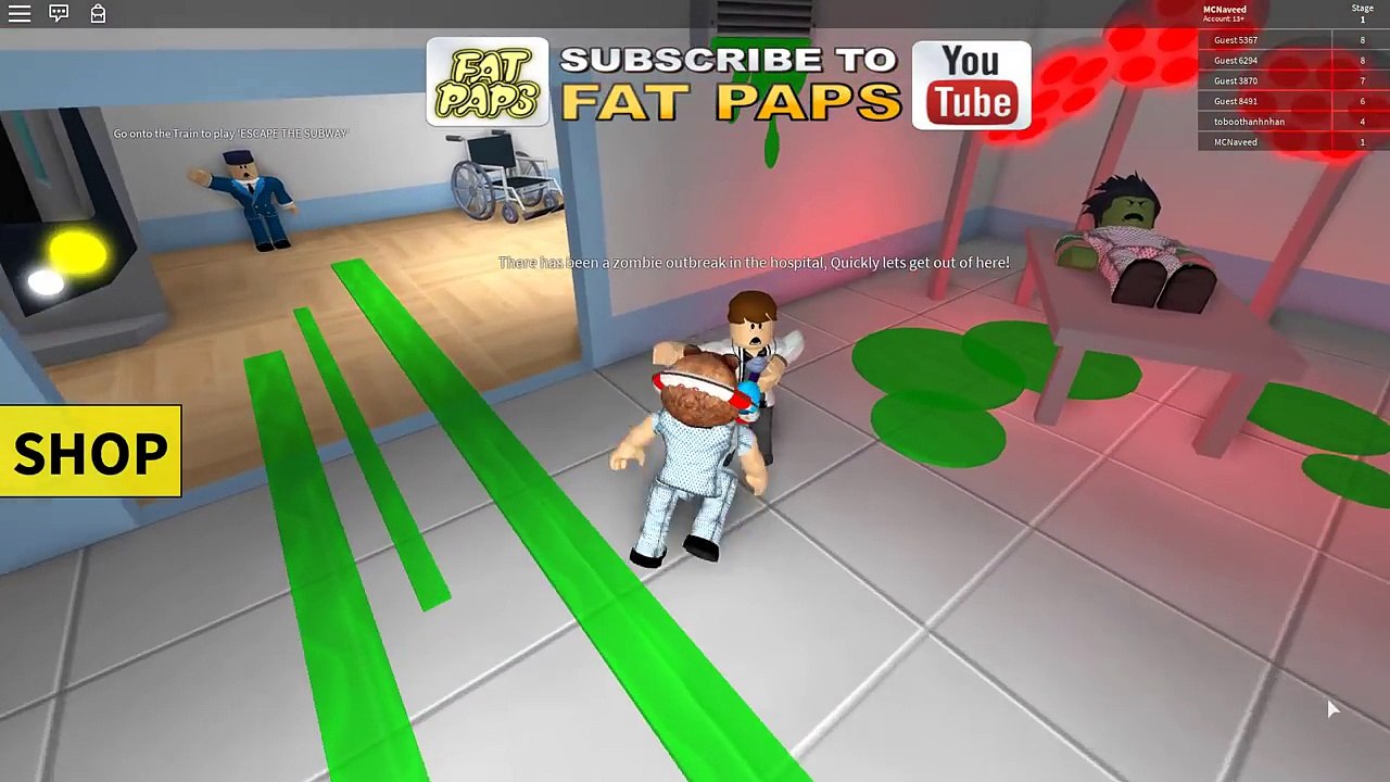 ROBLOX ZOMBIE OUTBREAK OBBY / ESCAPE THE SUBWAY AND SURVIVE!! Minecraft