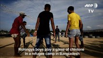 Ball game brings rare joy to Rohingya refugee boys