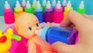 Baby Doll Bath Time Color Feeding bottle Clay Slime Surprise Toys 아기 인형 칼라 젖병 액체 괴물 목욕 놀이 시간 장난감 놀이