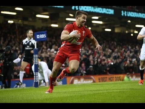 Rhys Webb Try From Awesome Faletau Pass , Wales v England, 06th Feb 2015