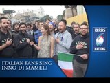Italia v Francia - Tifosi Italiani Cantano I'Inno Di Mameli