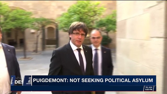 i24NEWS DESK | Puigdemont: not seeking political asylum | Tuesday, October 31st 2017