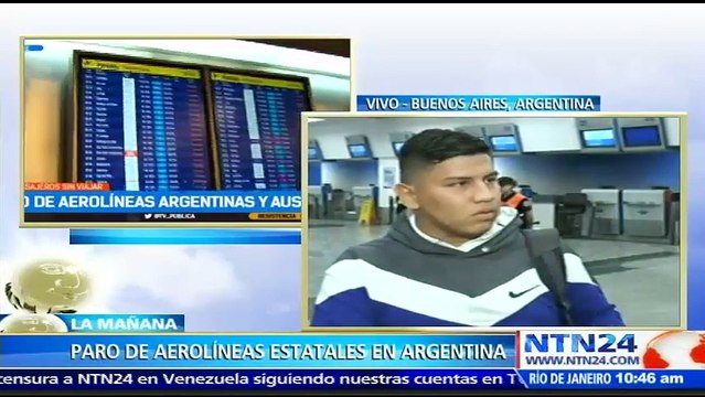 Más de 40.000 pasajeros afectados por paro de estatales Aerolíneas Argentinas y Austral