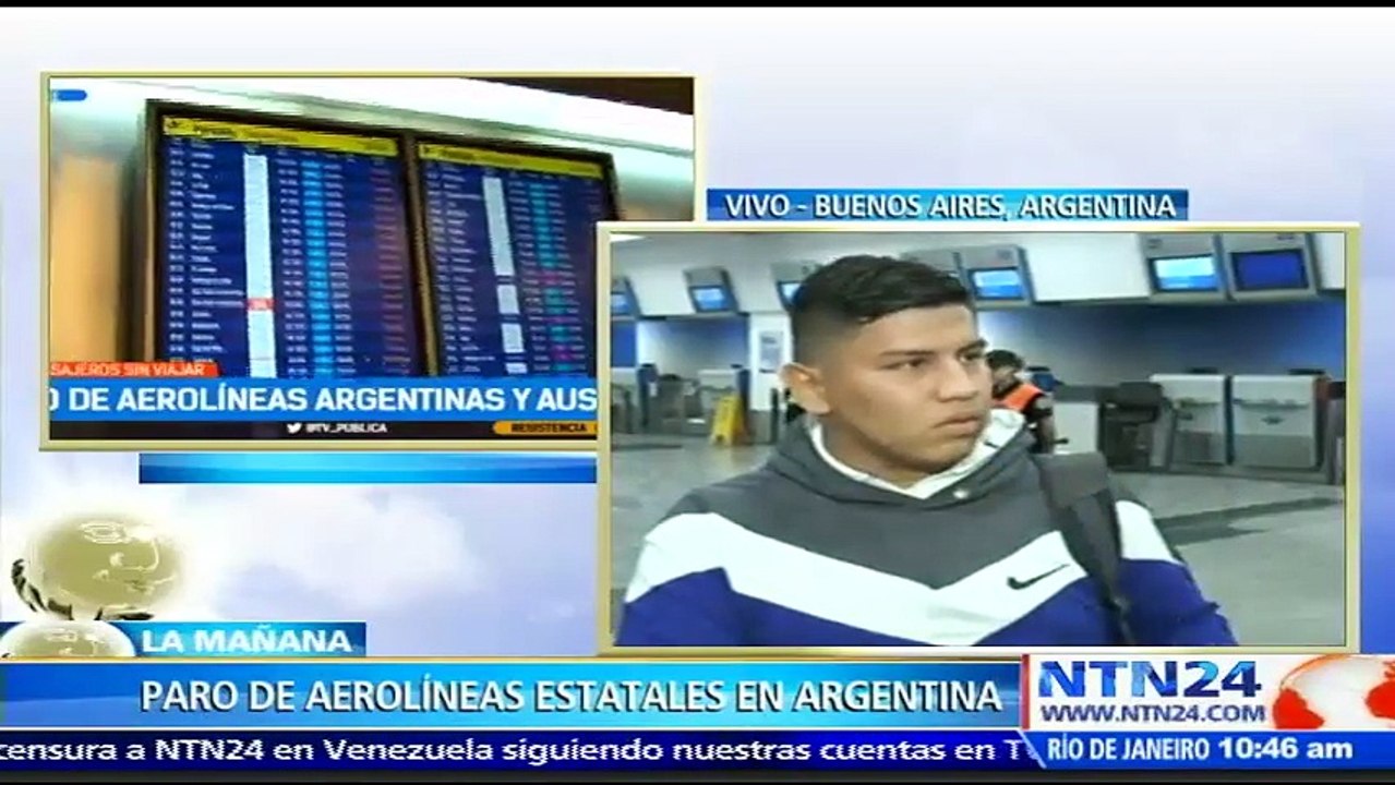 Más de 40.000 pasajeros afectados por paro de estatales Aerolíneas Argentinas y Austral
