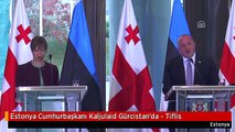 Estonya Cumhurbaşkanı Kaljulaid Gürcistan'da - Tiflis