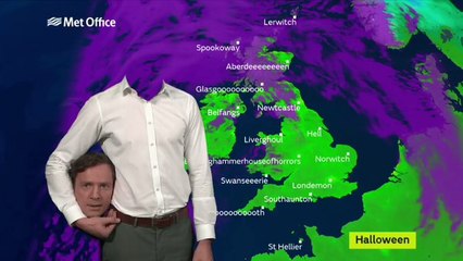 Weatherman Delivers Headless Halloween Forecast