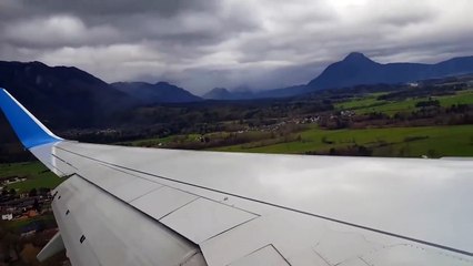 Pasajero graba video de avión que intenta aterrizar en plena tormenta