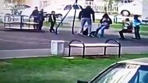 Russian Father Beats Two 9-Year-Old Boys For Allegedly Bullying His Son!
