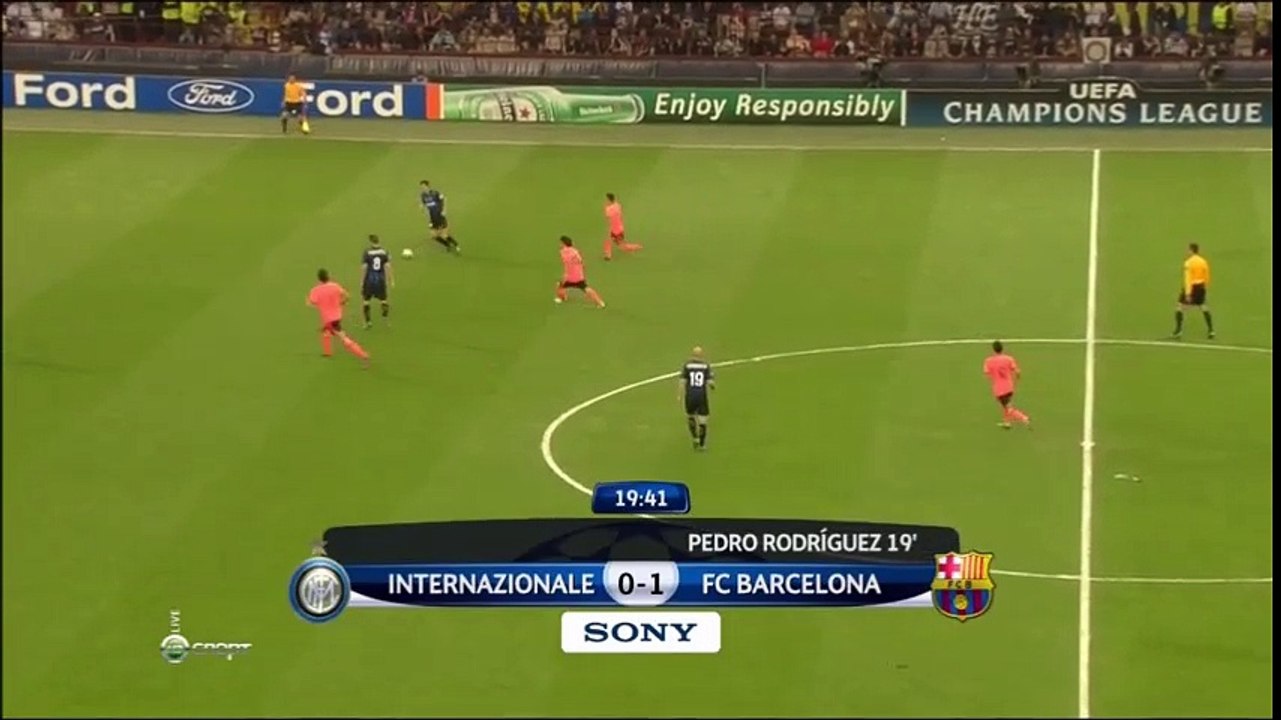 09/10 Esteban Cambiasso vs Barcelona - Champions League SF, 1st Leg(All Touches and Actions)