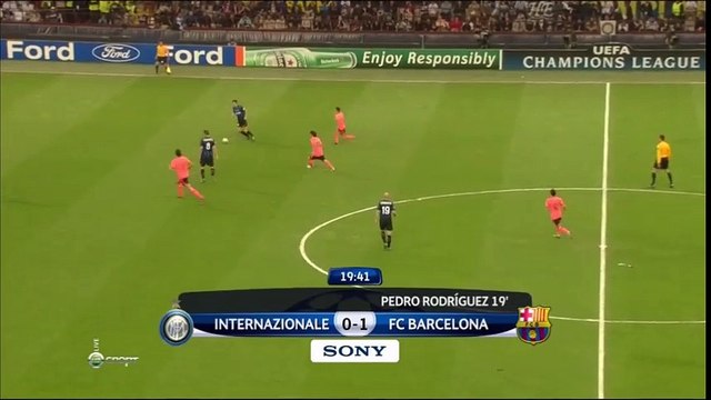 09/10 Esteban Cambiasso vs Barcelona - Champions League SF, 1st Leg(All Touches and Actions)