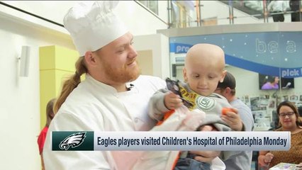 Eagles players bring Halloween to Children's Hospital of Philadelphia
