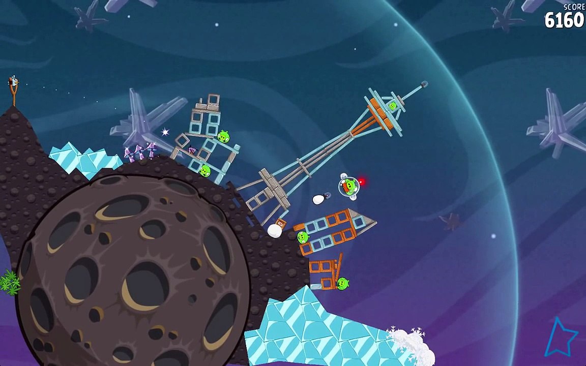 Angry Birds Space Lets Play Gameplay: Fry Me To The Moon Part 3 Pong Golden Egg 3 Stars!