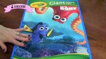 Finding Dory Crayola Giant Coloring! Dory, Nemo, & Marlin! FUN Coloring Video