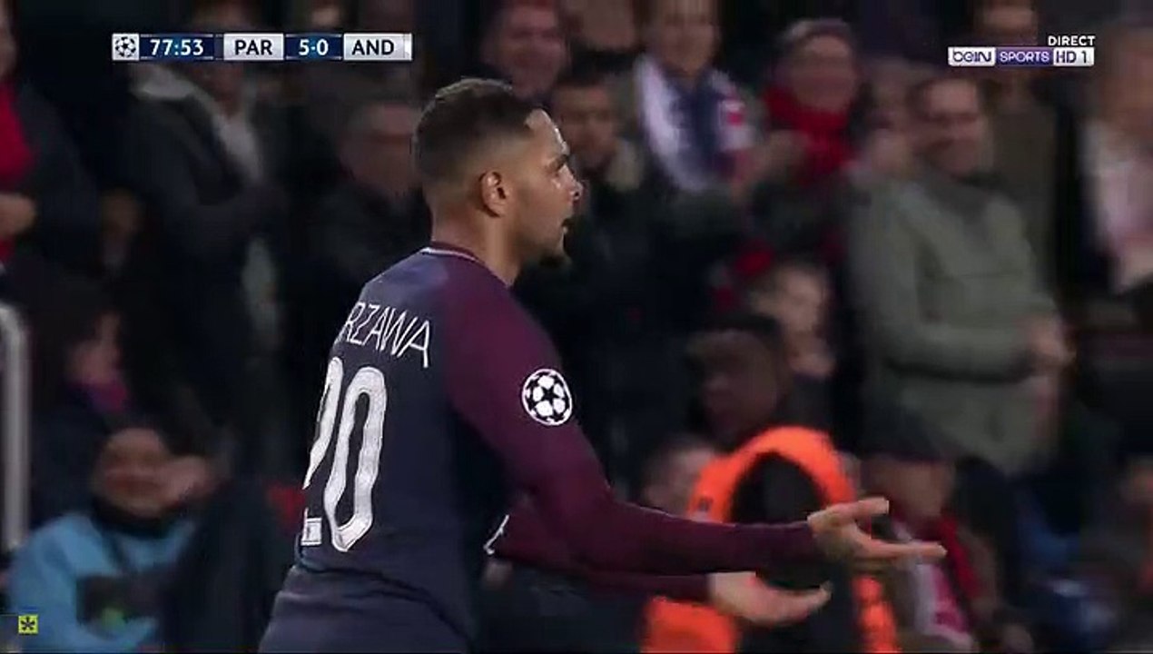 Layvin Kurzawa Hatrick Goal  5-0 Paris SG vs Anderlecht 31.10.2017