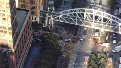 New York attack: Amateur footage shows aftermath of truck ramming in lower Manhattan