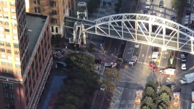 New York attack: Amateur footage shows aftermath of truck ramming in lower Manhattan