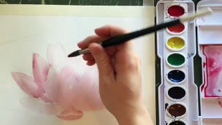 How to Paint Watercolor a Water Lily