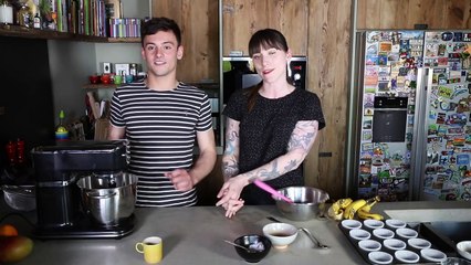 Banana and Chocolate Chip Cupcakes with Cupcake Jemma | Wedding Cake Ep 2 I Tom Daley