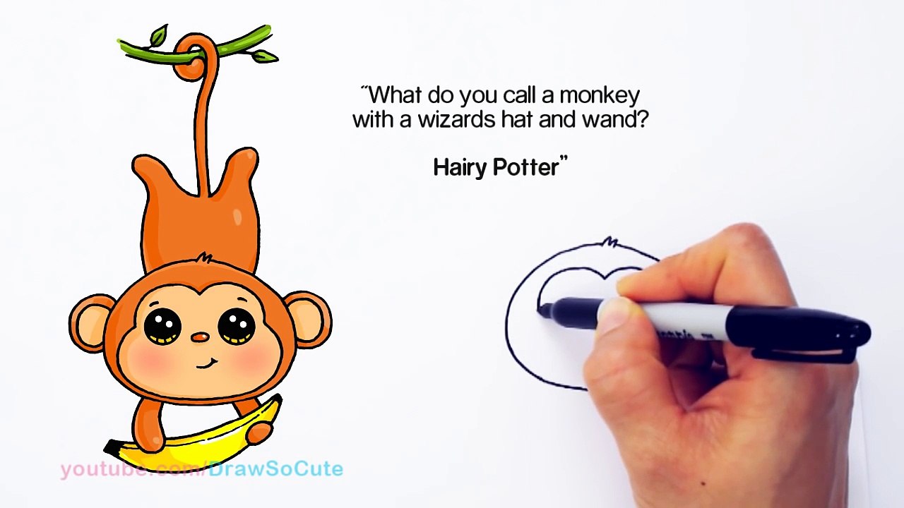 How to Draw a Cartoon Monkey Easy