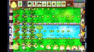 Plants vs Zombies: Gatling Pea vs Gargantuar in Survival Endless