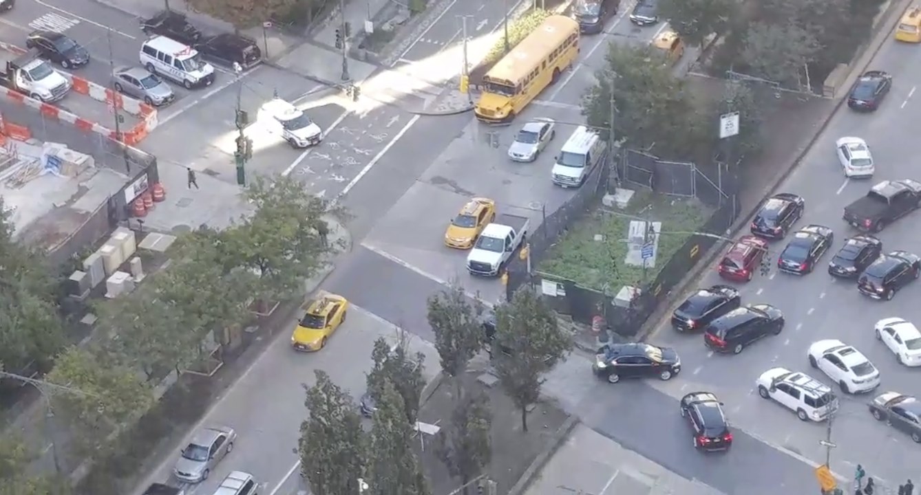 More Than 10 Police Vehicles Cut Traffic To Get to Attack Site in Manhattan