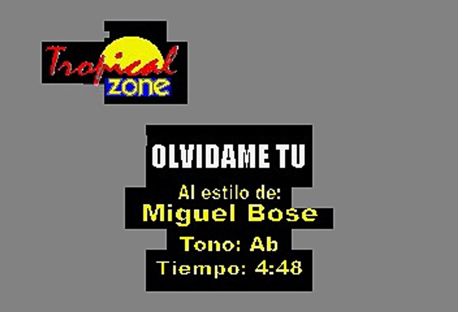 Olvidame Tu - Miguel Bose (Karaoke) - Vídeo Dailymotion