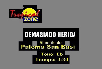 Paloma San Basilio - Demasiado Herida (Karaoke)