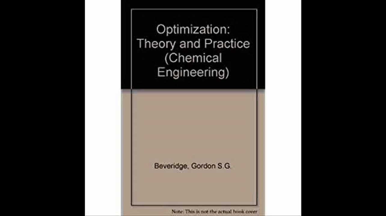 Optimization Theory and Practice (Chemical Engineering)