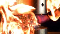 Experiment - Burning Lighters Vs Hydraulic Press-hGxgWwKqDls