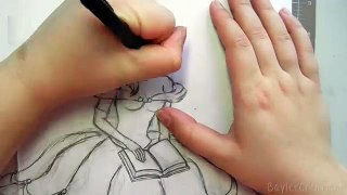 Drawing Belle (Beauty and the Beast)