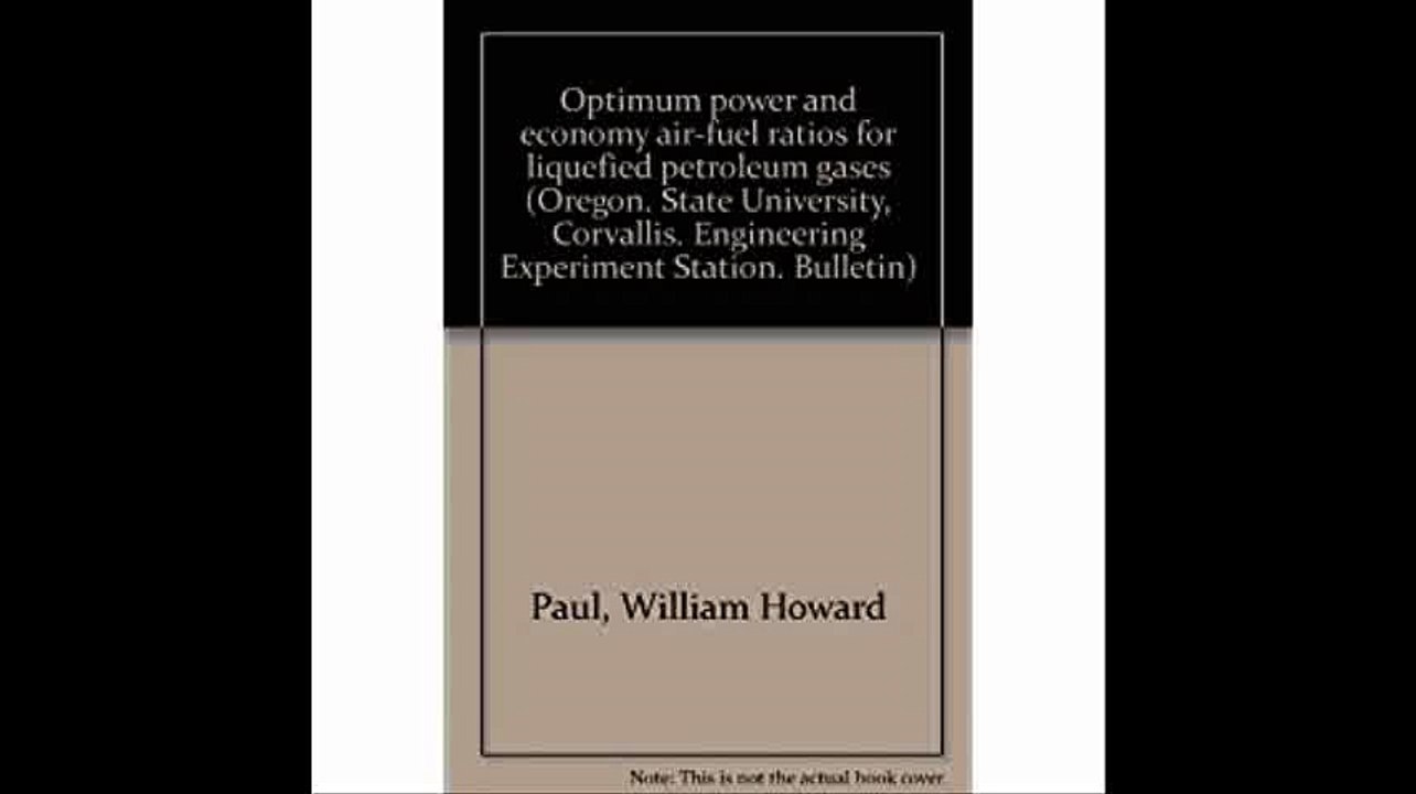 Optimum power and economy air-fuel ratios for liquefied petroleum gases (Oregon. State University, Corvallis. Engineerin