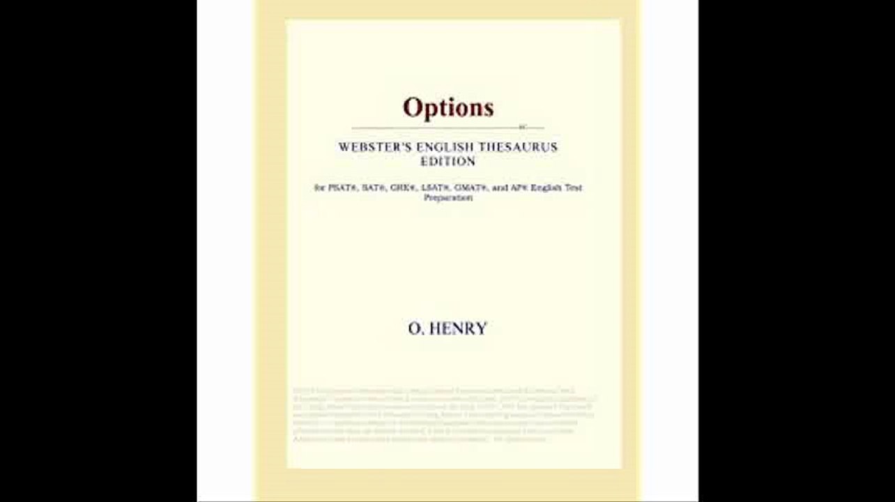 Options (Webster's English Thesaurus Edition)