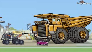 Diggers for Kids - Service Vehicles : Trucks Cartoon for Children- Tow Truck, Police Car, Fire Truck