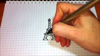 Easy drawings #170 How to draw a Paris / Eiffel Tower