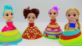 ปั้นชุดตุ๊กตา จากทรายมหัศจรรย์,ทรายนิ่ม, DIY How to make dolls dresses from Kinetic Sand.