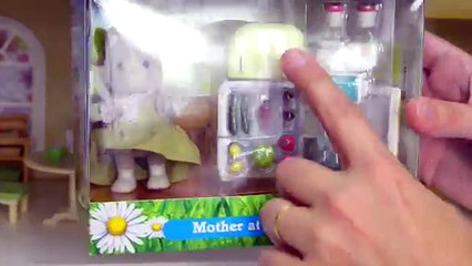 Sylvanian Families Calico Critters Kitchen Setup and adding Fridge Set - Kids Toys