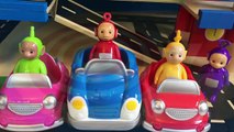 DISNEY CARS Driving Elevator Ramp with TELETUBBIES and NOO-NOO TOYS!-7XqhjaDtznE
